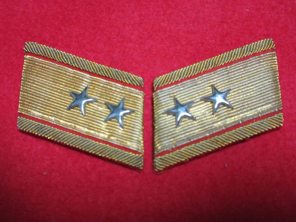 Yahoo!オークション - 日本陸軍三式中将襟章（実物）