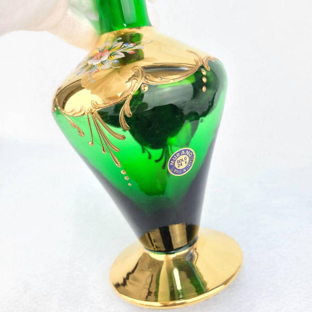 シール付き ベネチアングラス ムラーノ デキャンタ リキュールグラス