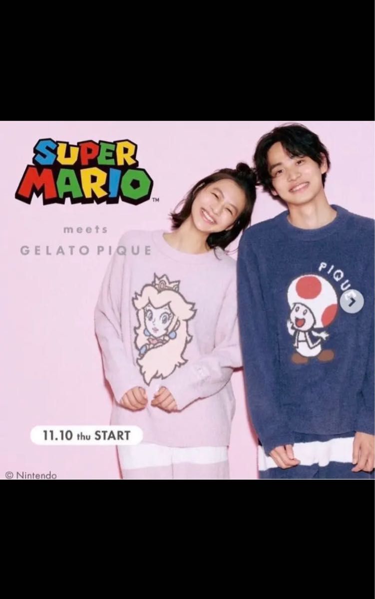 新品 ジェラートピケ ジェラピケ ピーチ姫 パジャマ ルームウェア