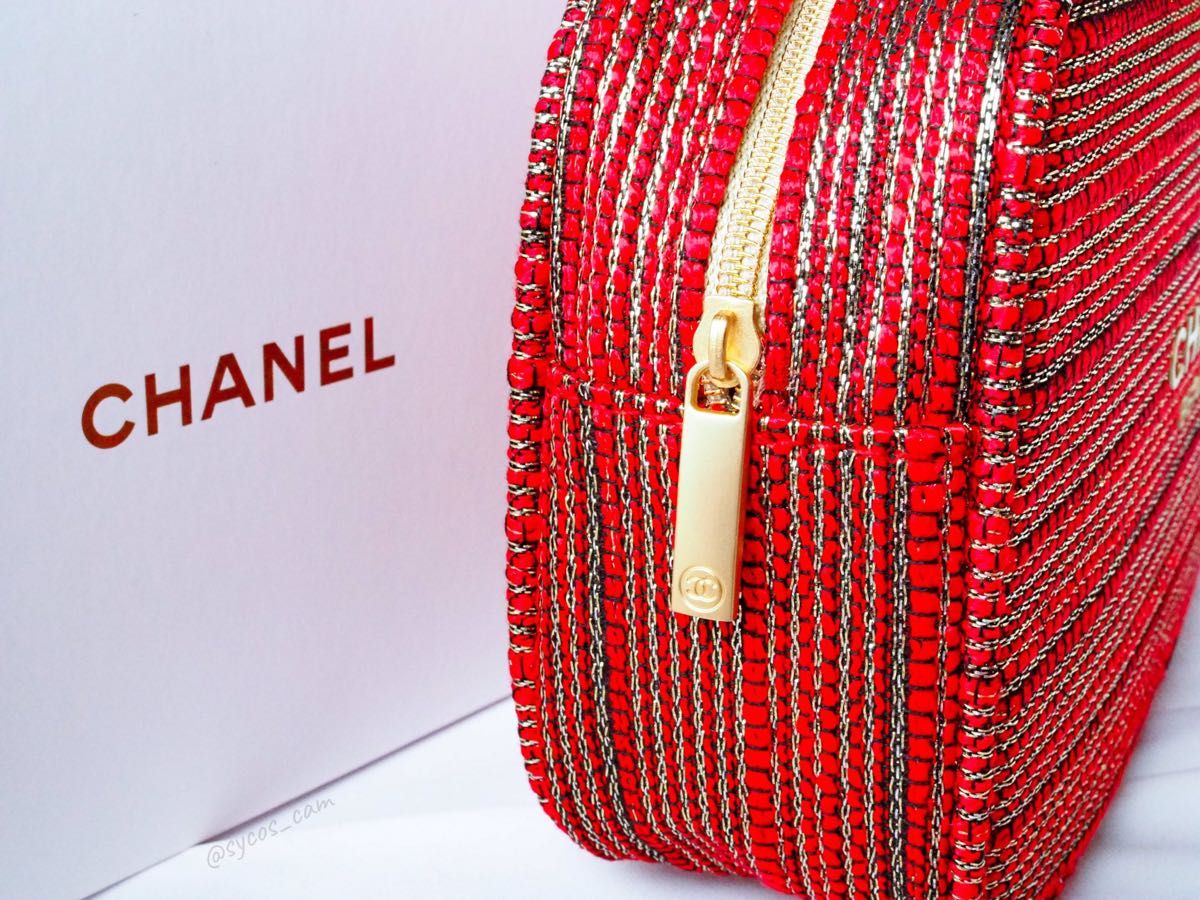 CHANEL シャネル 2022 ホリデー ノベルティ ツイード ポーチ｜Yahoo