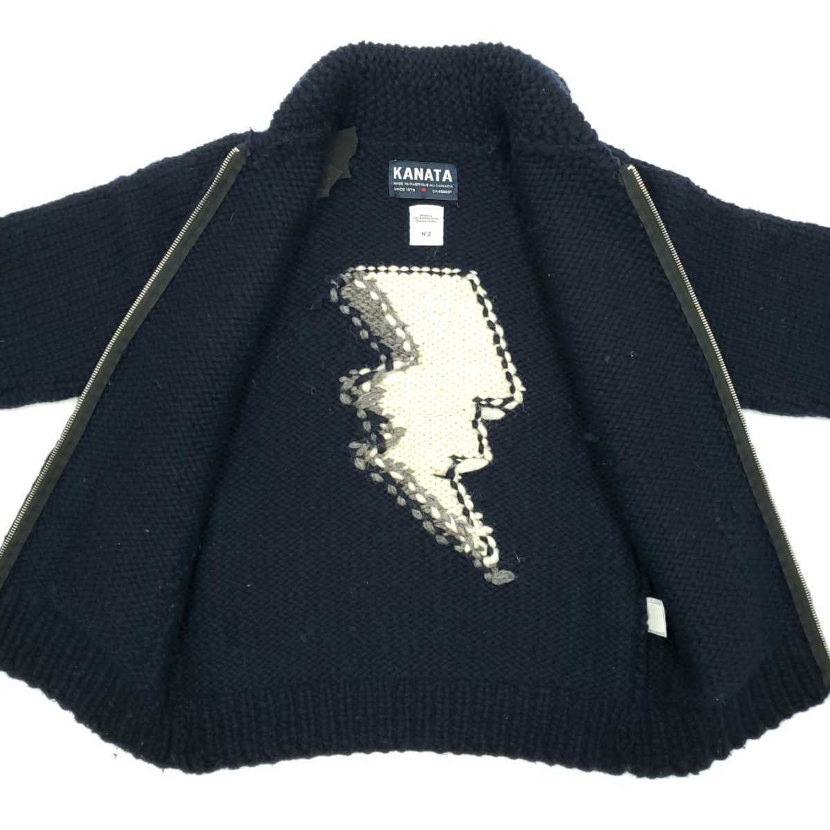 BEDWIN別注 Kanata カナダ製カウチンセーターM2ニットネイビーメンズ