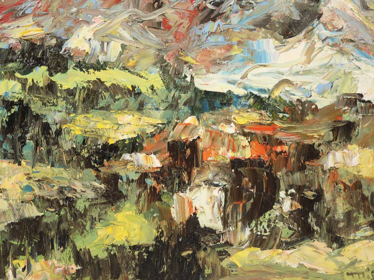 Yahoo!オークション - 真作 水田喜八 1971年油彩「風景」画 F8 旧台湾