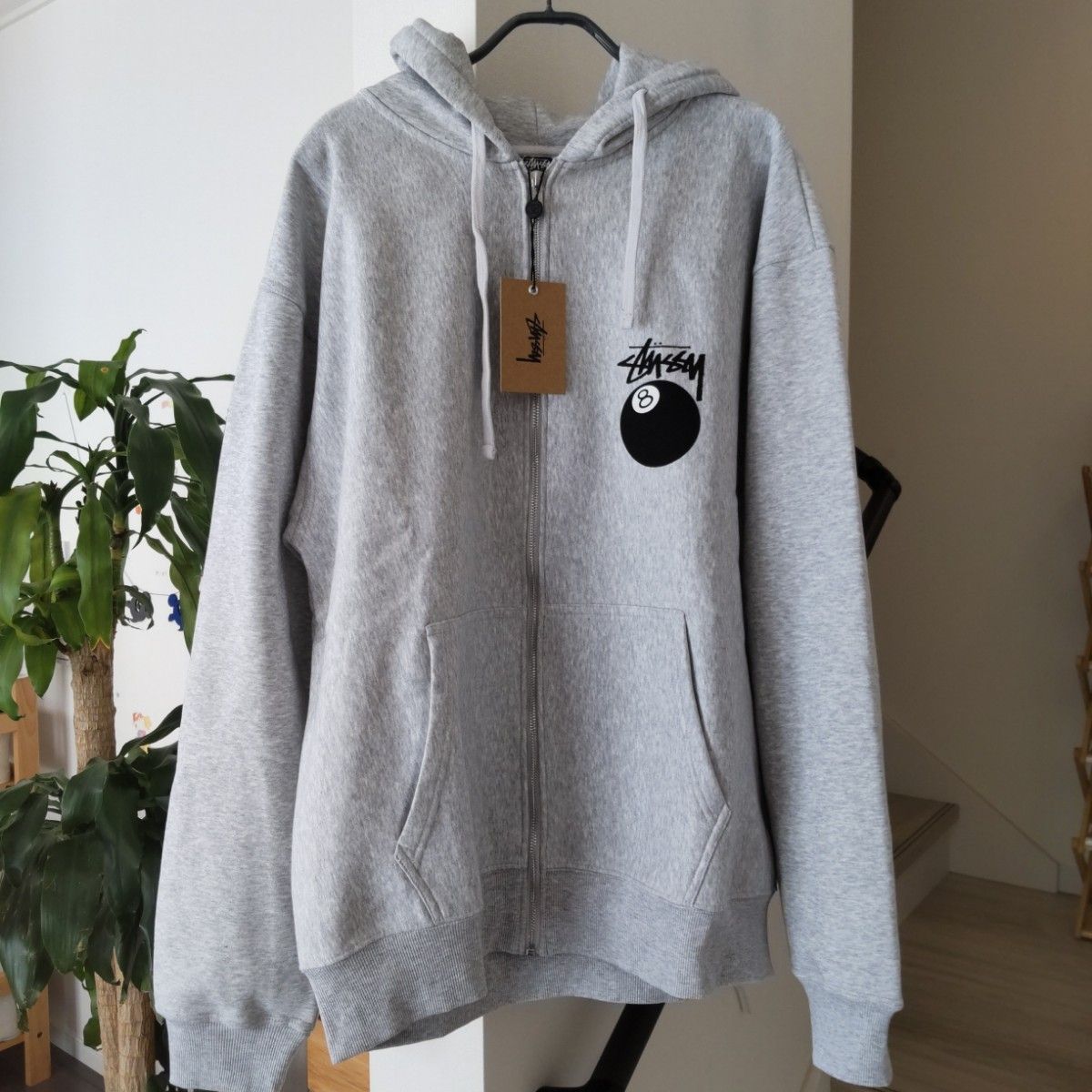 STUSSY エイトボール L グレー パーカー｜Yahoo!フリマ（旧PayPayフリマ）