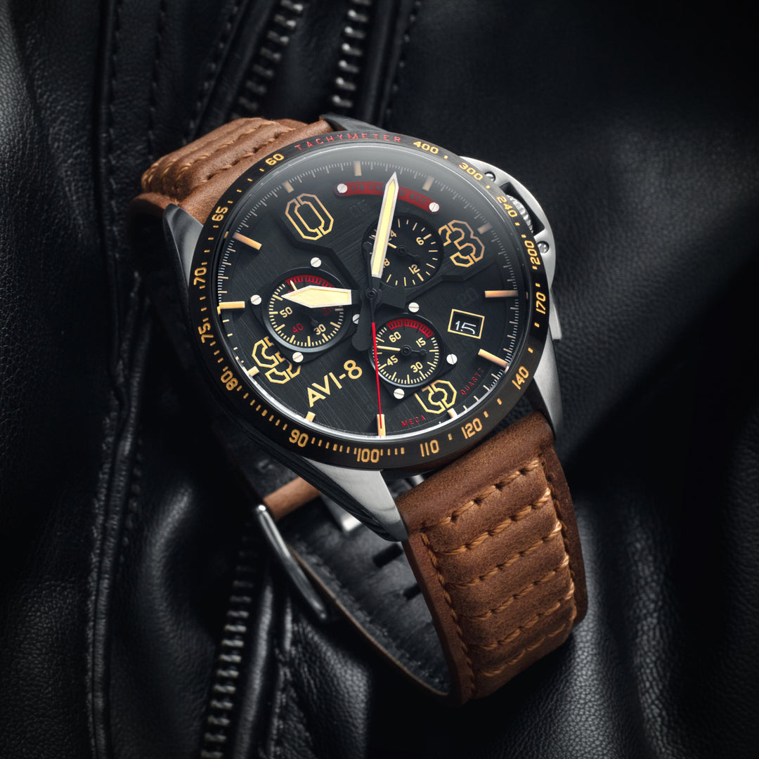 Bronze Oak | P51 Mustang Blakeslee Meca-Quartz Chronograph – AVI-8