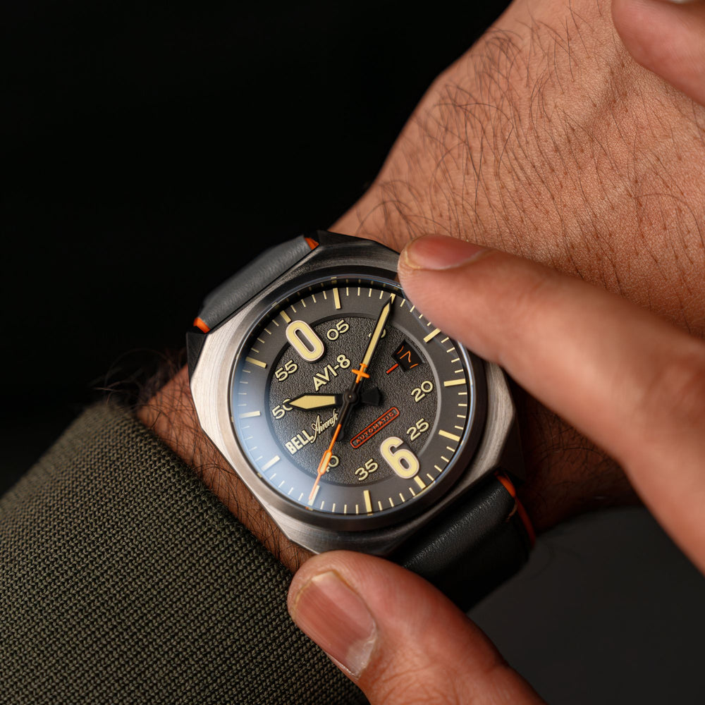 Iron Grey | Bell X-1 Machbuster Automatic – AVI-8 Timepieces