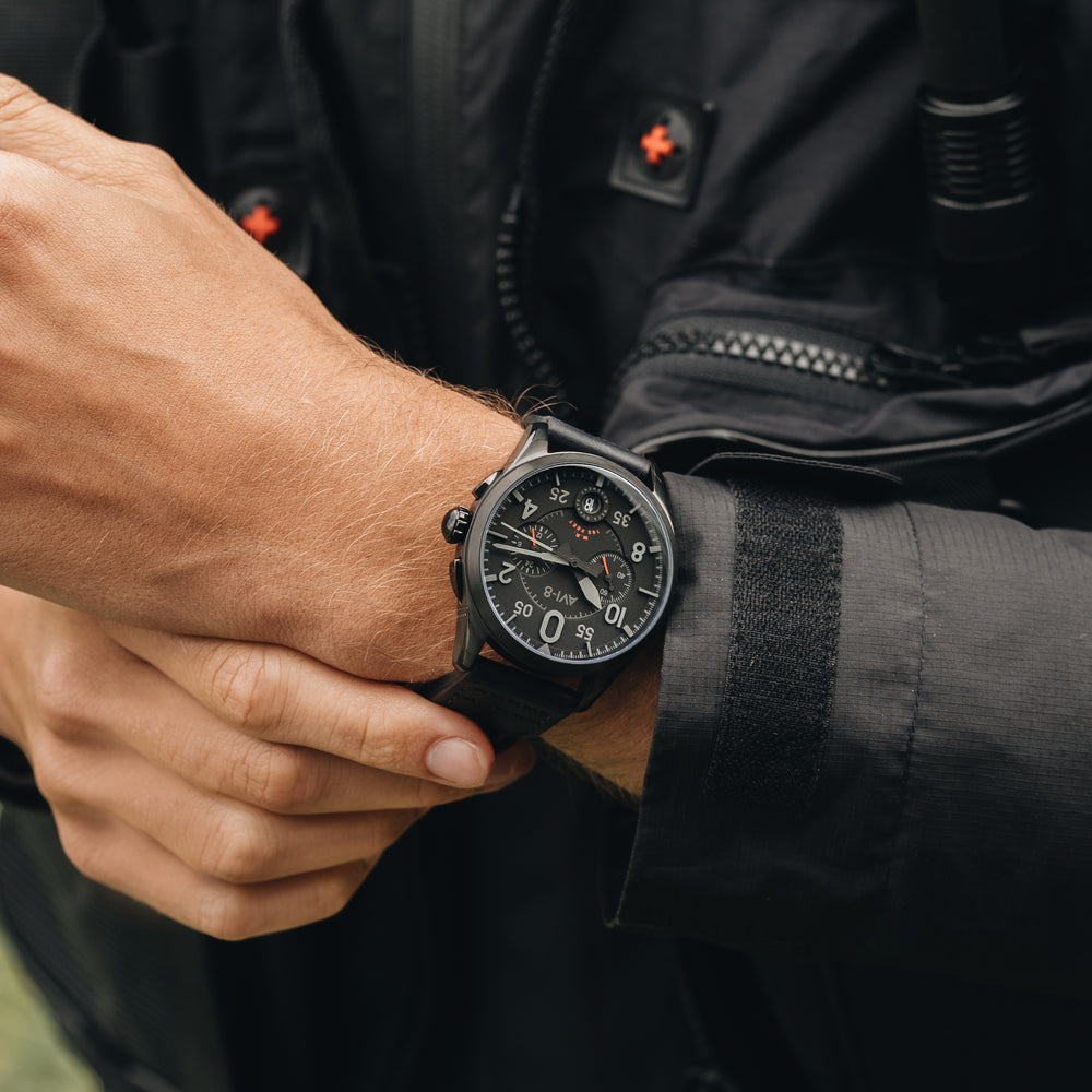 Slate Black | Spitfire Lock Chronograph – AVI-8 Timepieces