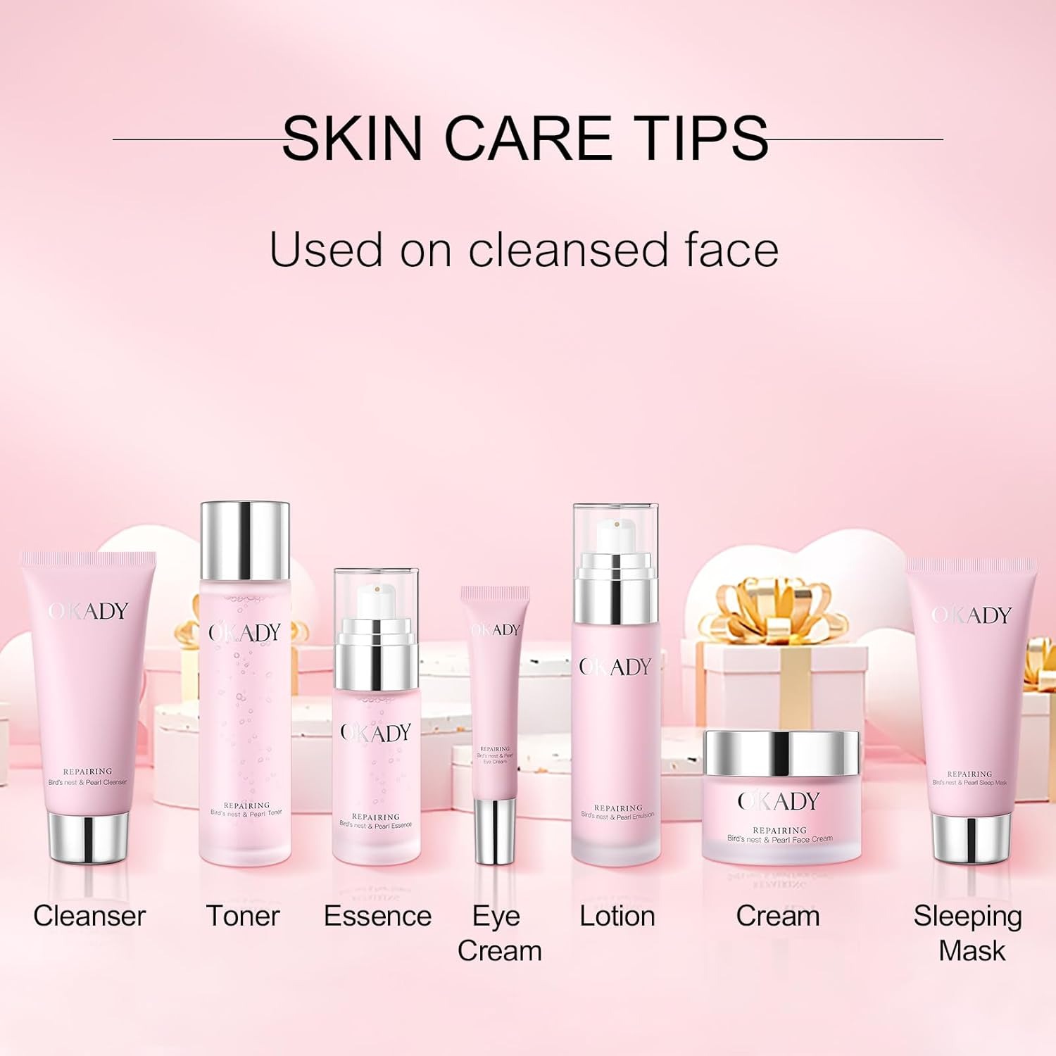 Ultimate collection with O'KADY 7-In-1 Skincare Gift Set. Complete