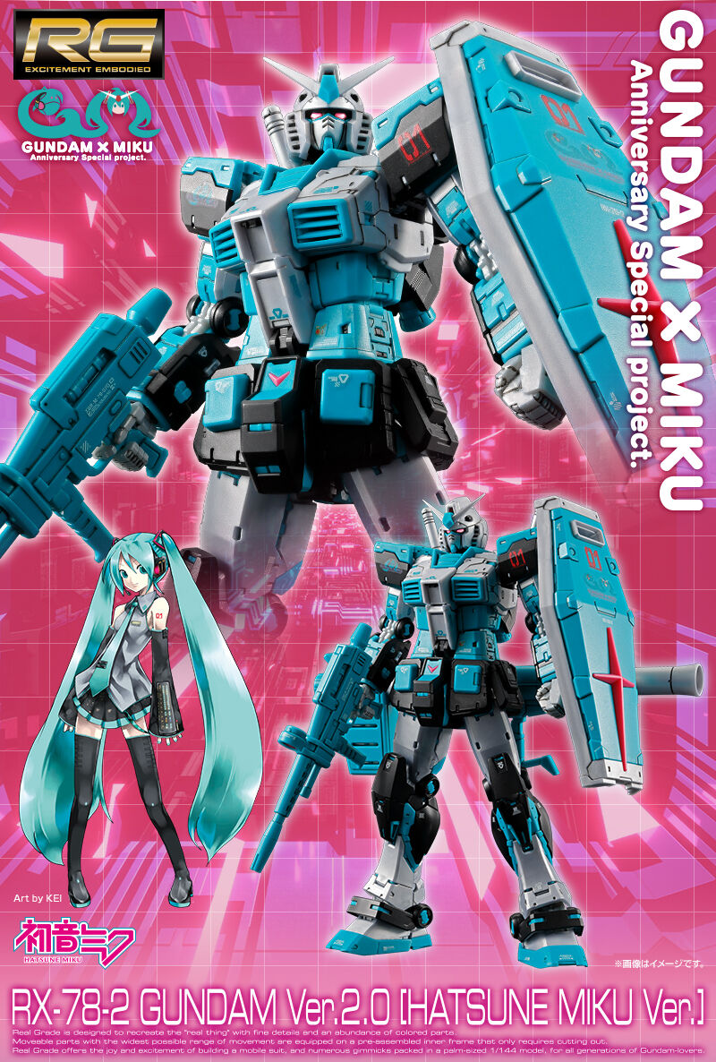 RG 1/144 RX-78-2 ガンダム Ver.2.0 [初音ミクVer.]｜プレミアム