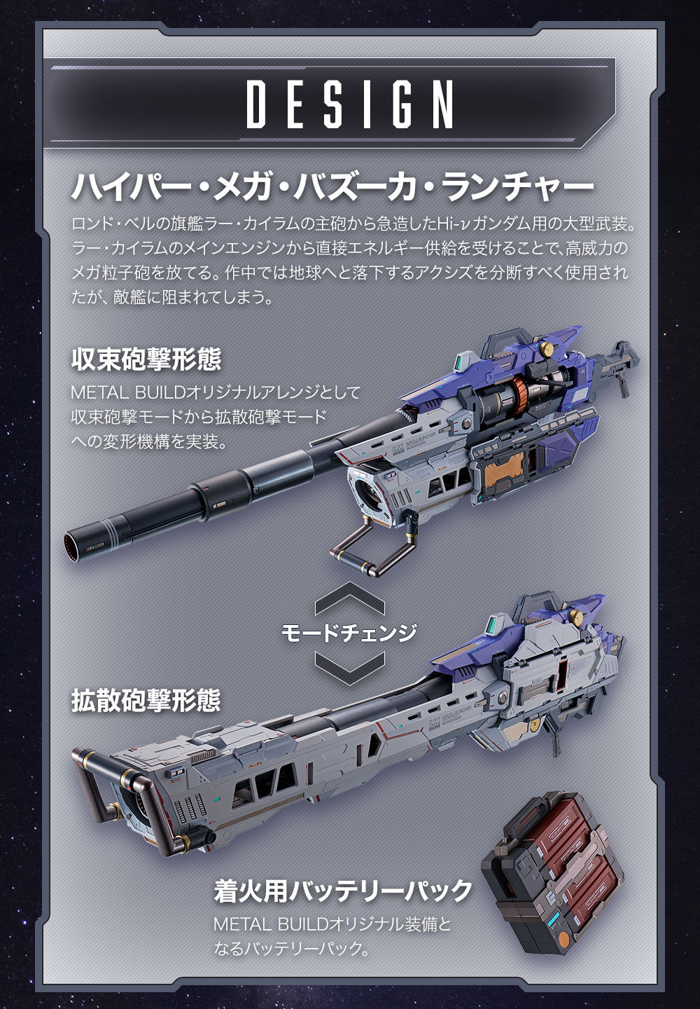 抽選販売】METAL BUILD Hi-νガンダム専用 ハイパー・メガ・バズーカ