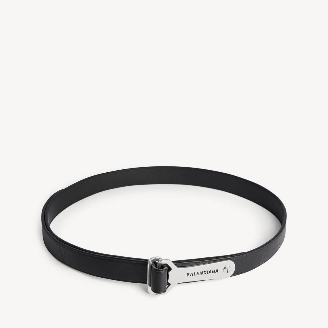 Men's Bottle Opener D Ring Belt in Black | Balenciaga US