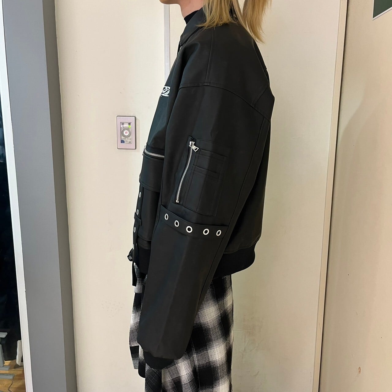 BARCON PUレザーブルゾン グランジ Y2K | 韓国系ユニセックスTHICC