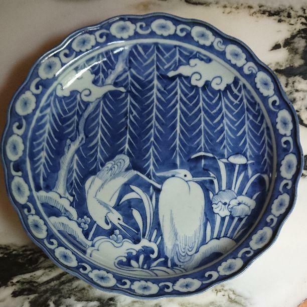 年代物希少古伊万里染付みじん唐草文なます皿 3枚15cm