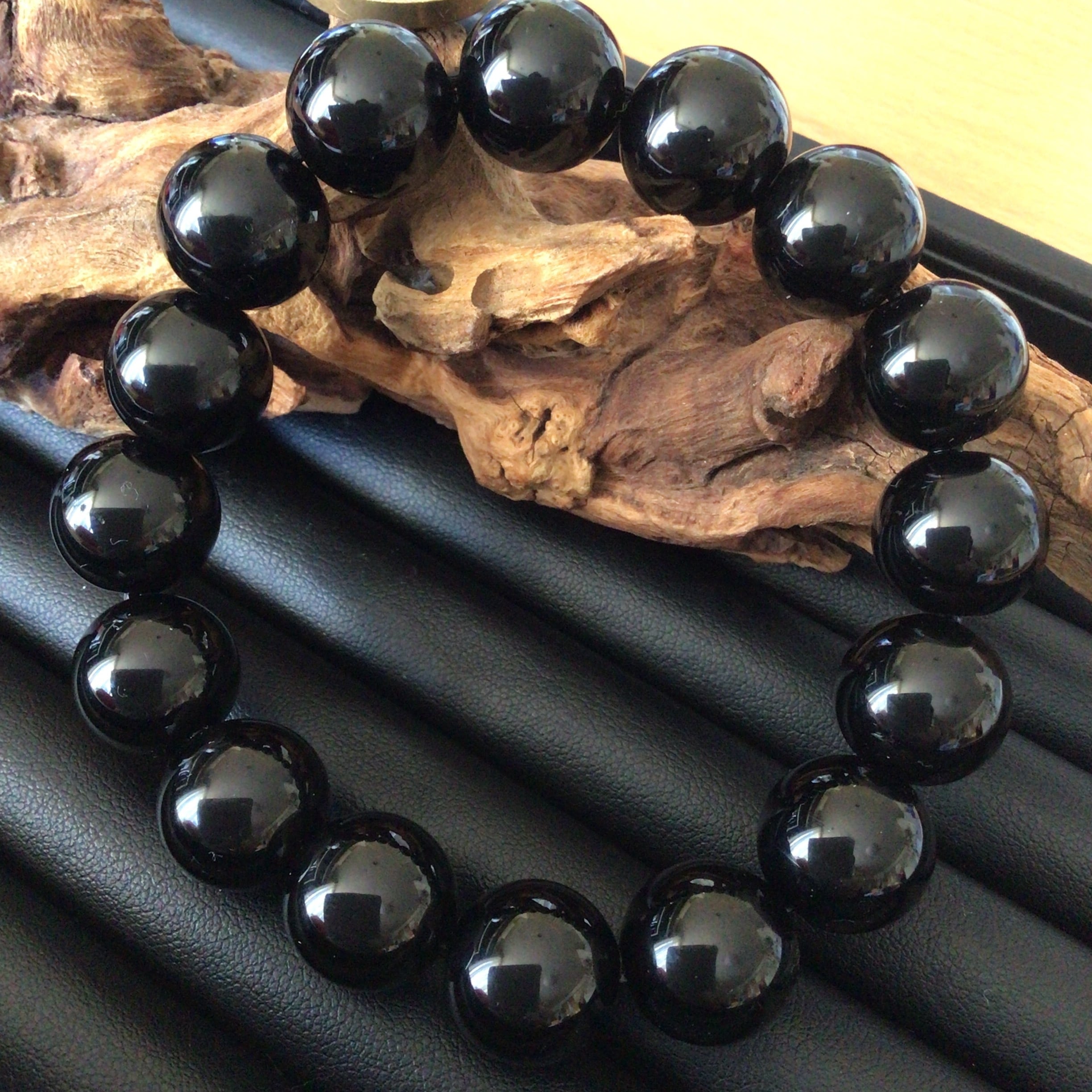 ☆厄払い最強☆黒水晶 モリオンブレスレット 大玉‼️14mm 運気アップ
