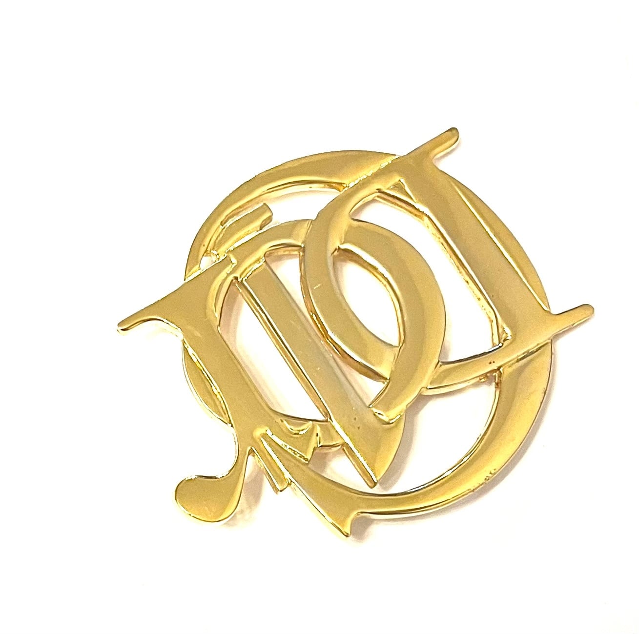 1438VINTAGE Christian Dior ロゴブローチクリスチャンディオール