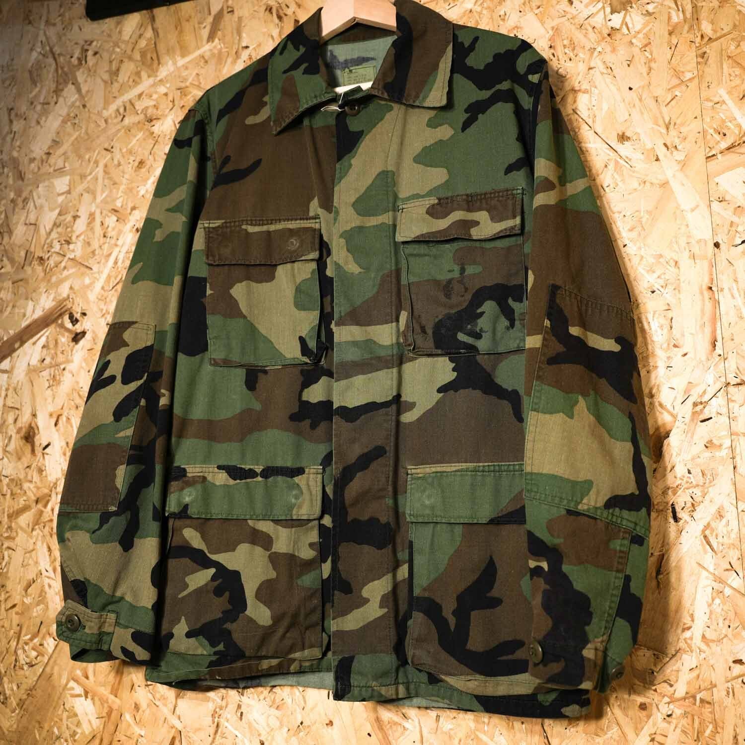 US ARMY 米軍実物 BDUジャケット 80s ウッドランドカモ SMALL REGULAR