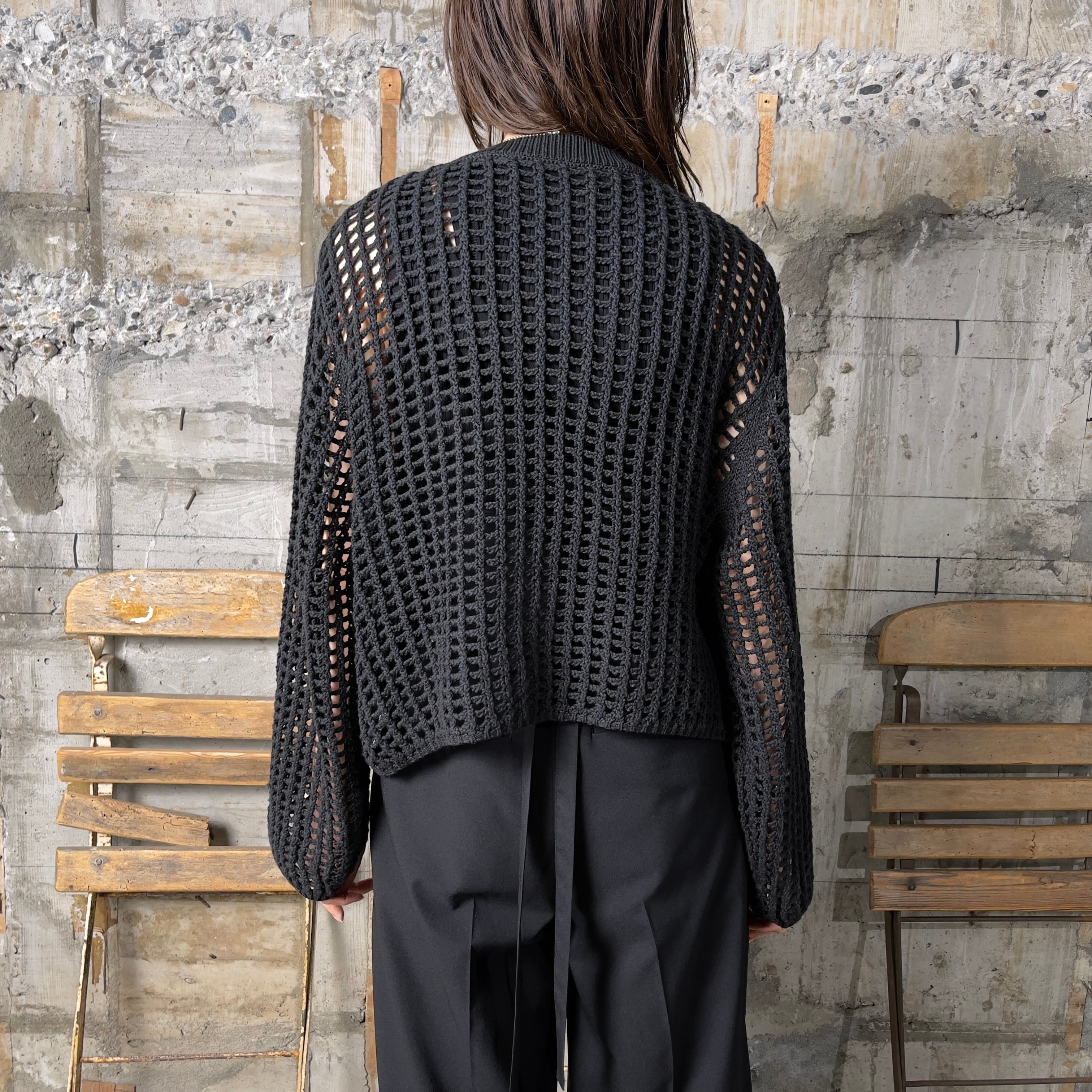 HYKE【ハイク】CROCHETED SWEATER ( 11360 ) | glamour online