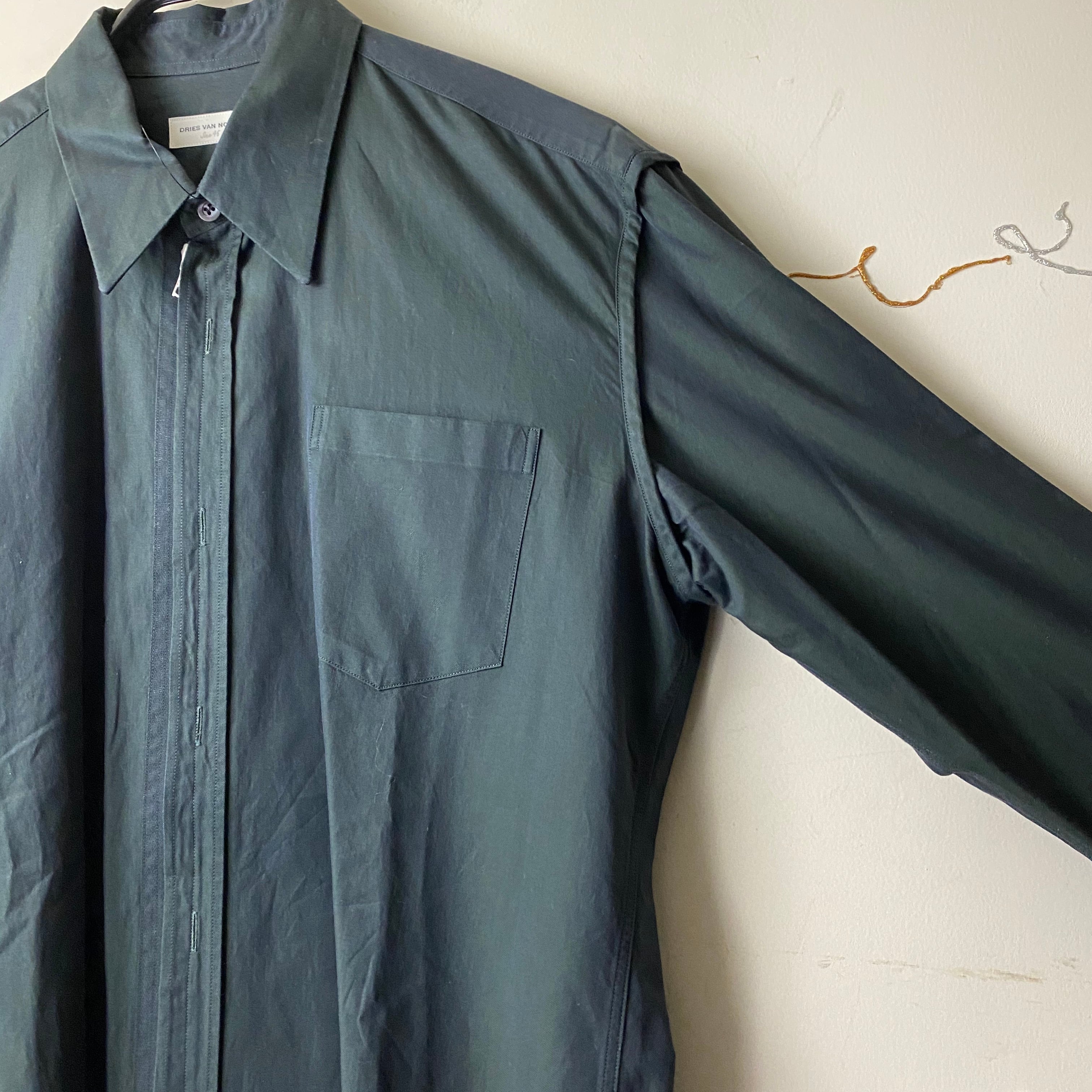 DRIES VAN NOTEN zip-up design shirt | NOIR ONLINE