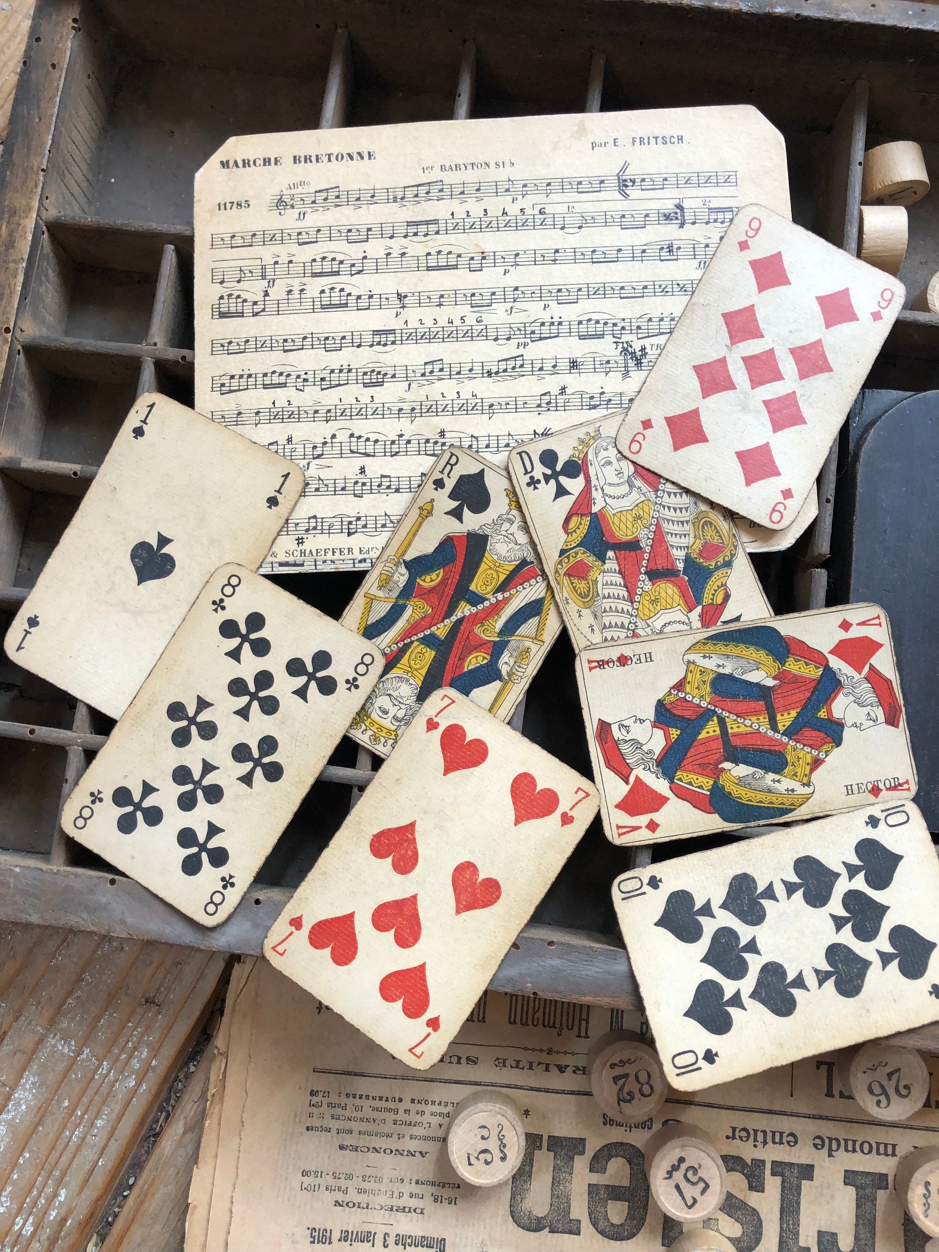 トランプカード8枚セット＋楽譜シート | Brocante de La Cocotte