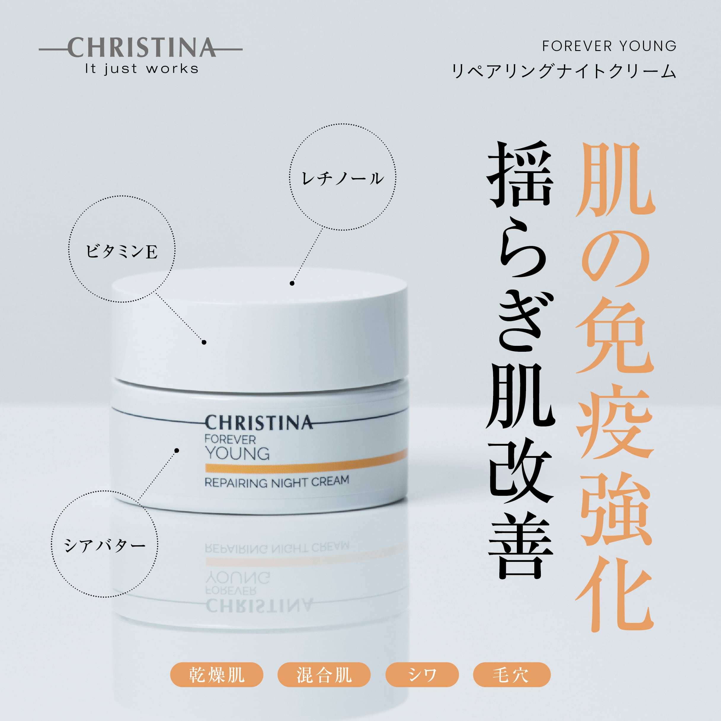 CHRISTINA】リペアリングナイトクリーム【FY】 | BEAUTE SHOP