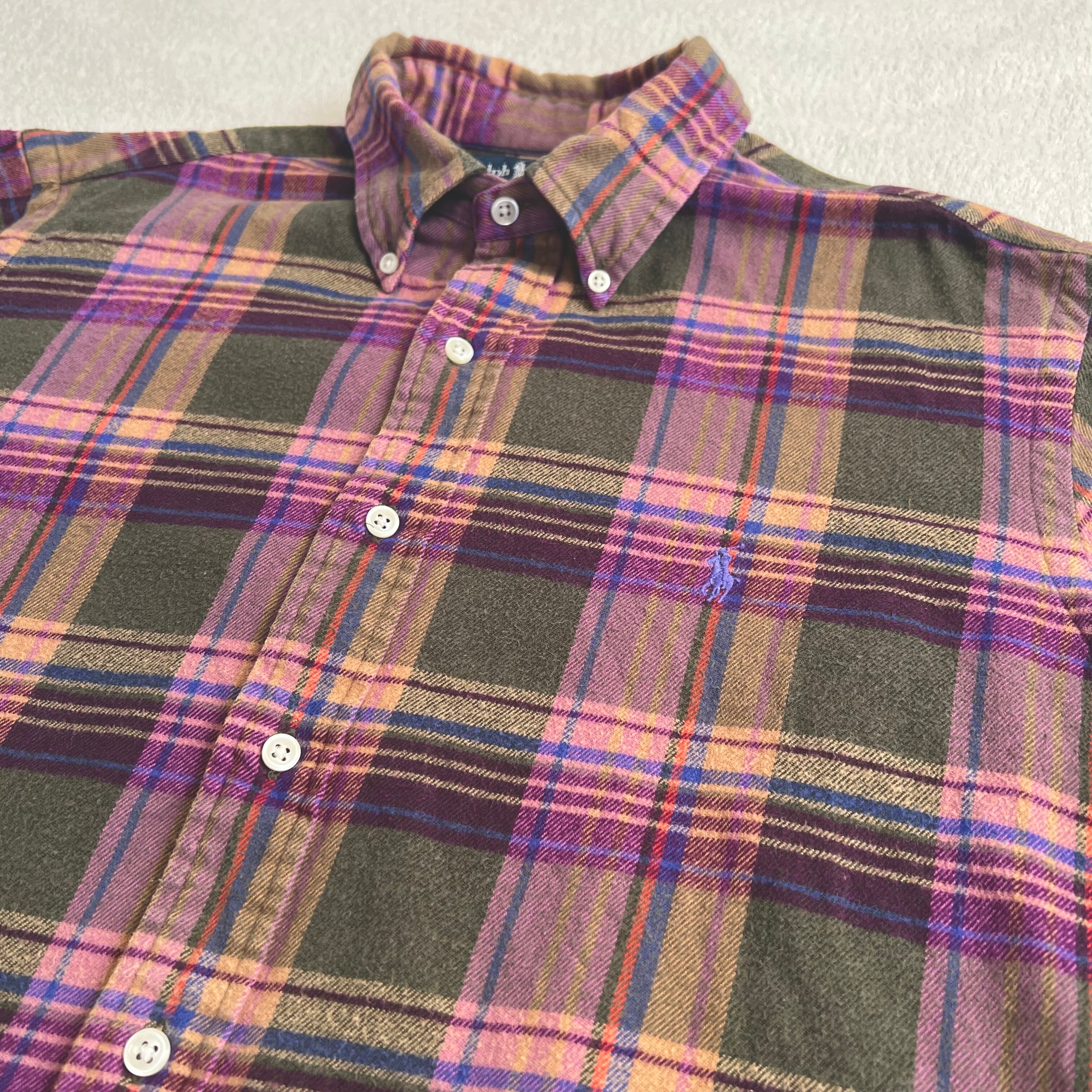 RalphLauren ラルフローレン チェック シャツ L ネルシャツ フランネル
