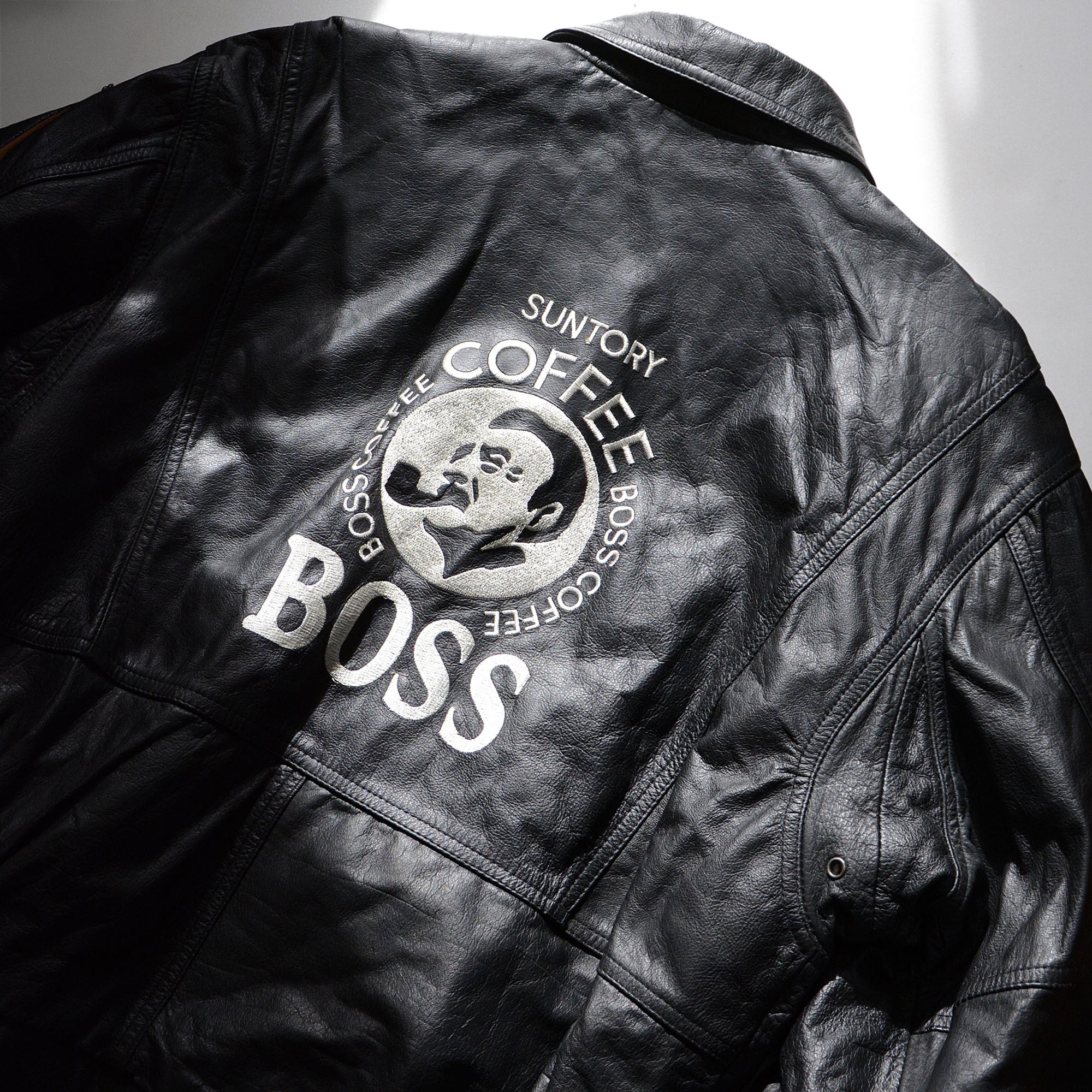 SUNTORY BOSS ボスジャン サントリー 1994 初代 刺繍ロゴ レザー