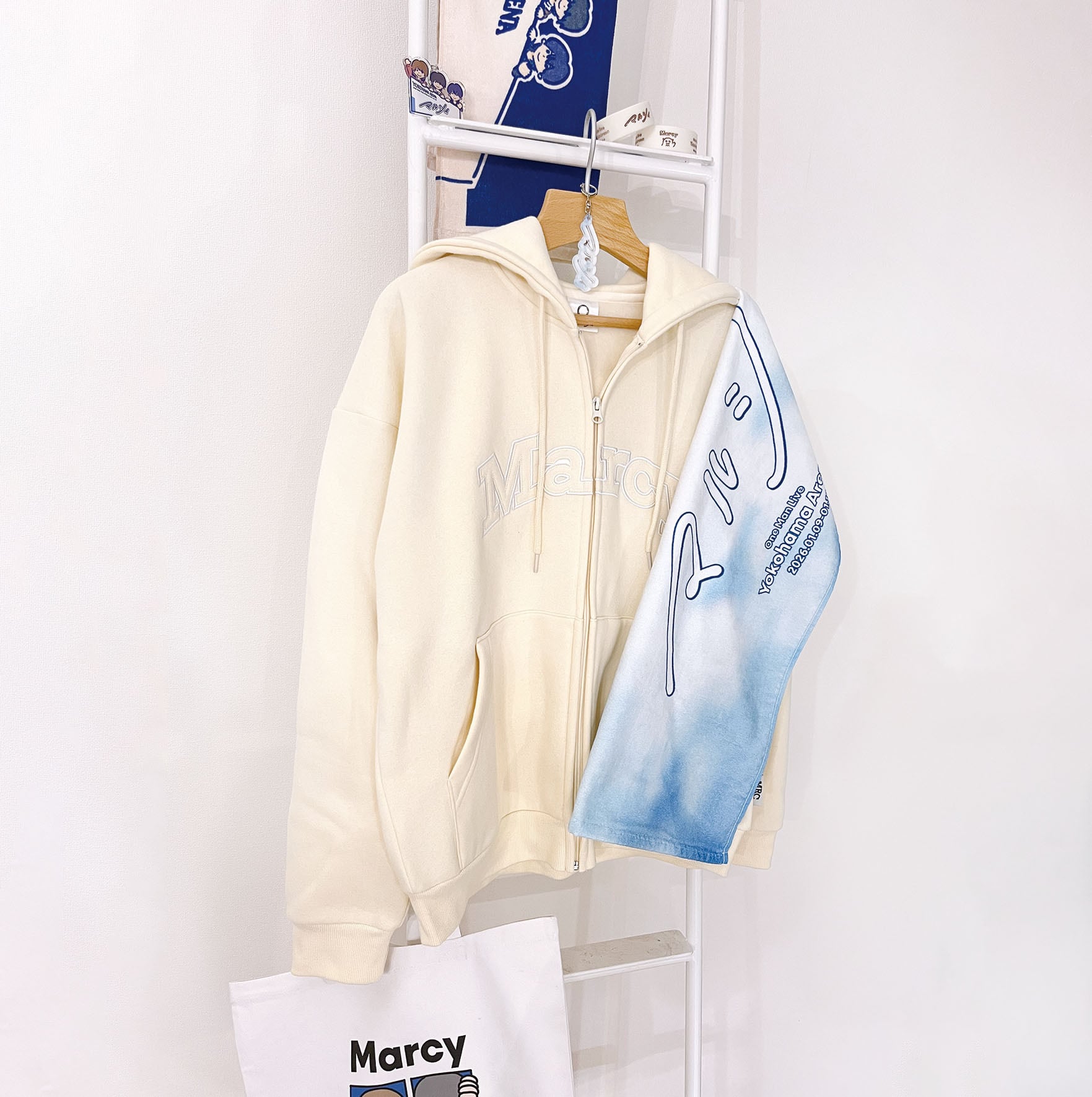 刺繍アップリケ フルジップパーカー | Marcy Official Goods