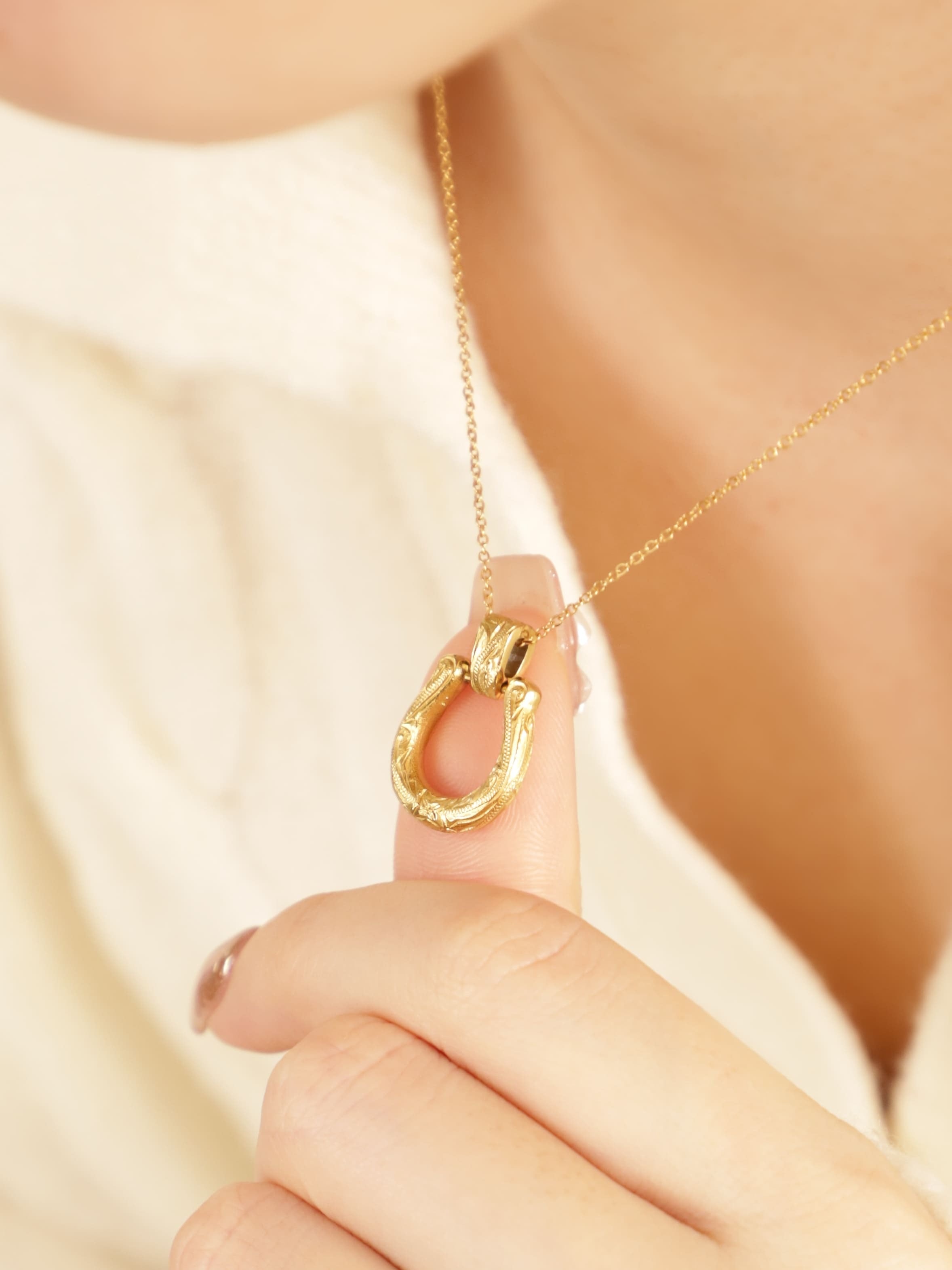 316L hawaiian horseshoe glasses holder necklace #n70 | rani