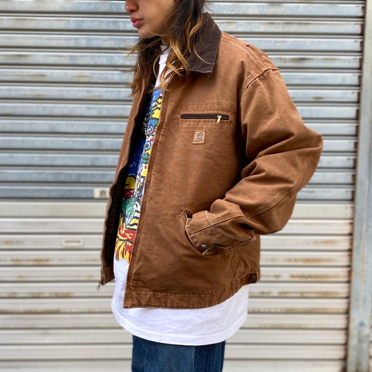 Carhartt カーハート デトロイトジャケット メンズL 古着 ダック地