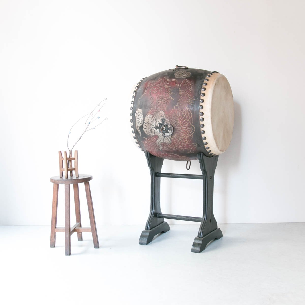 双龍彫り宮太鼓 | 越後古材