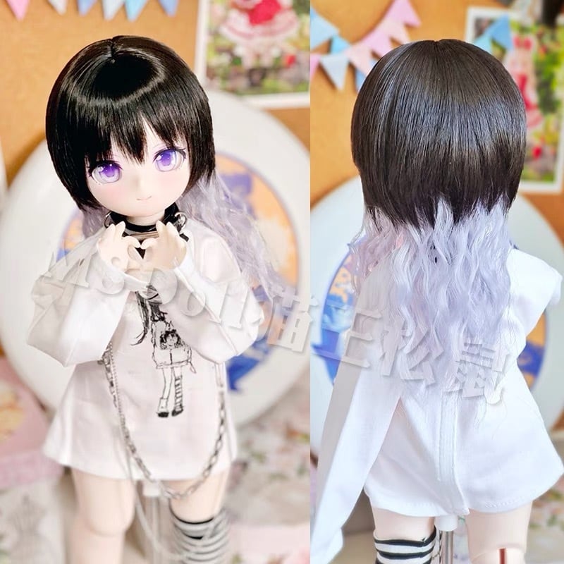 全4色！ ウルフカット セットウィッグ BJD 1/3 1/4 1/6 MDD KUMAKO
