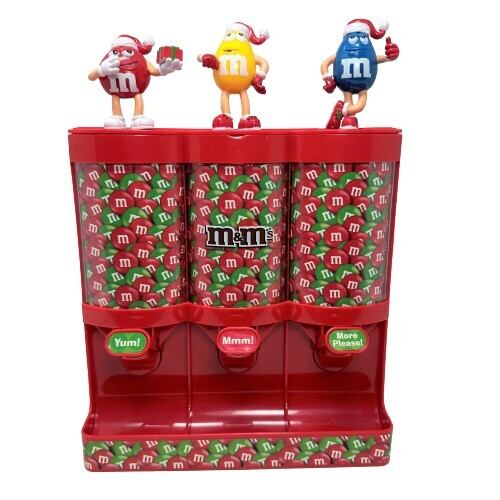 中古】2008 M&M's Christmas Triple Candy Dispenser エムアンドエムズ