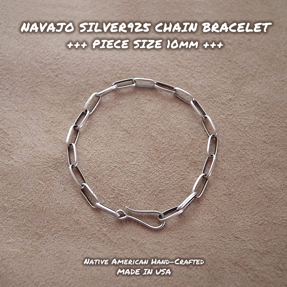 10mm-NAVAJO SILVER CHAIN BRACELET / ナバホシルバーチェーン