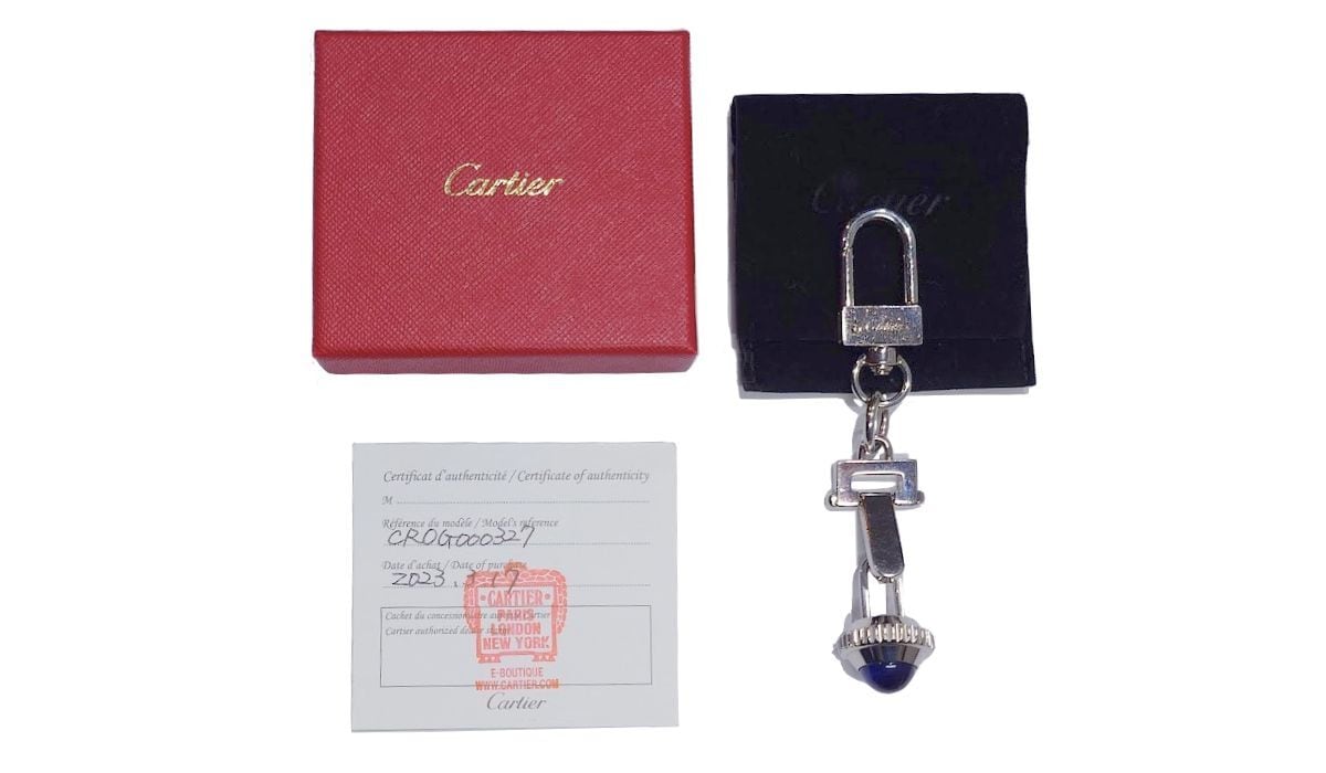 Cartier パシャ ドゥ カルティエ キーリング キーホルダー パラジウム