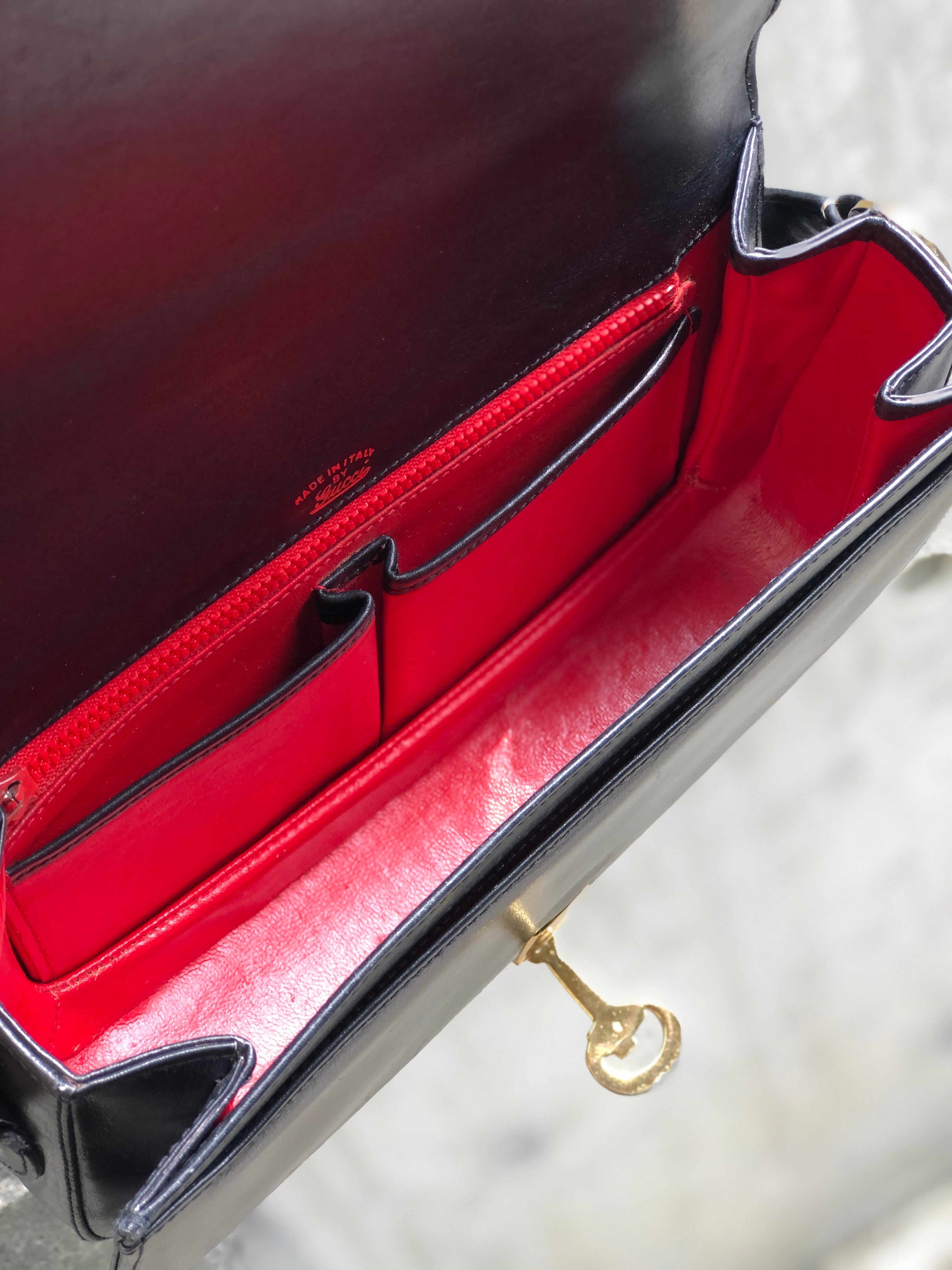 GUCCI グッチ ホースビット レザー ハーフムーン ショルダーバッグ