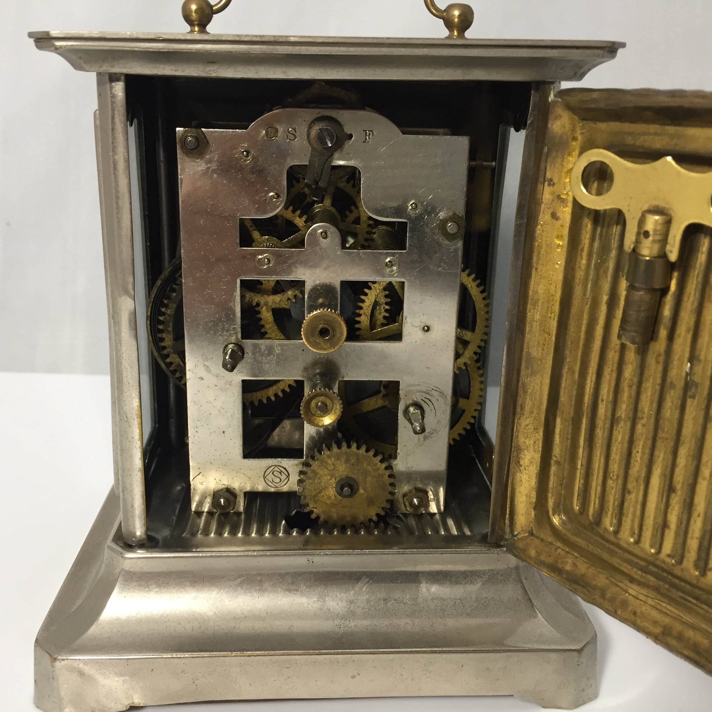 大正期 精工舎角型オルゴール付き目覚まし時計(枕時計)オーバーホール