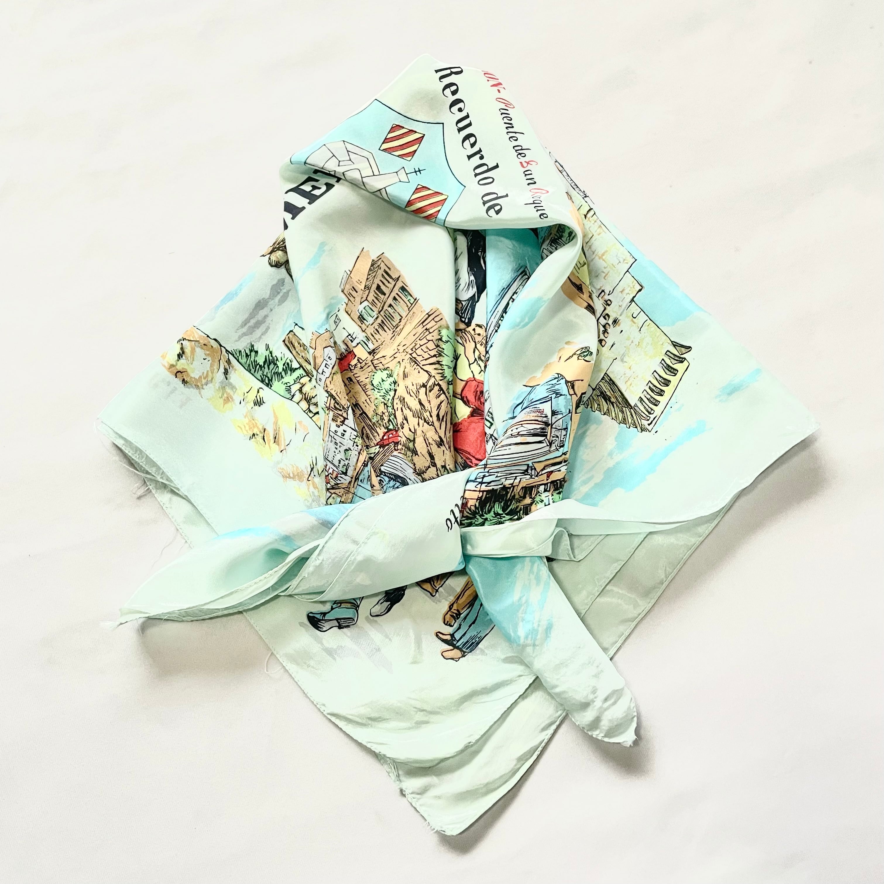 50s souvenir MENORCA scarf ヴィンテージ スーベニアスカーフ