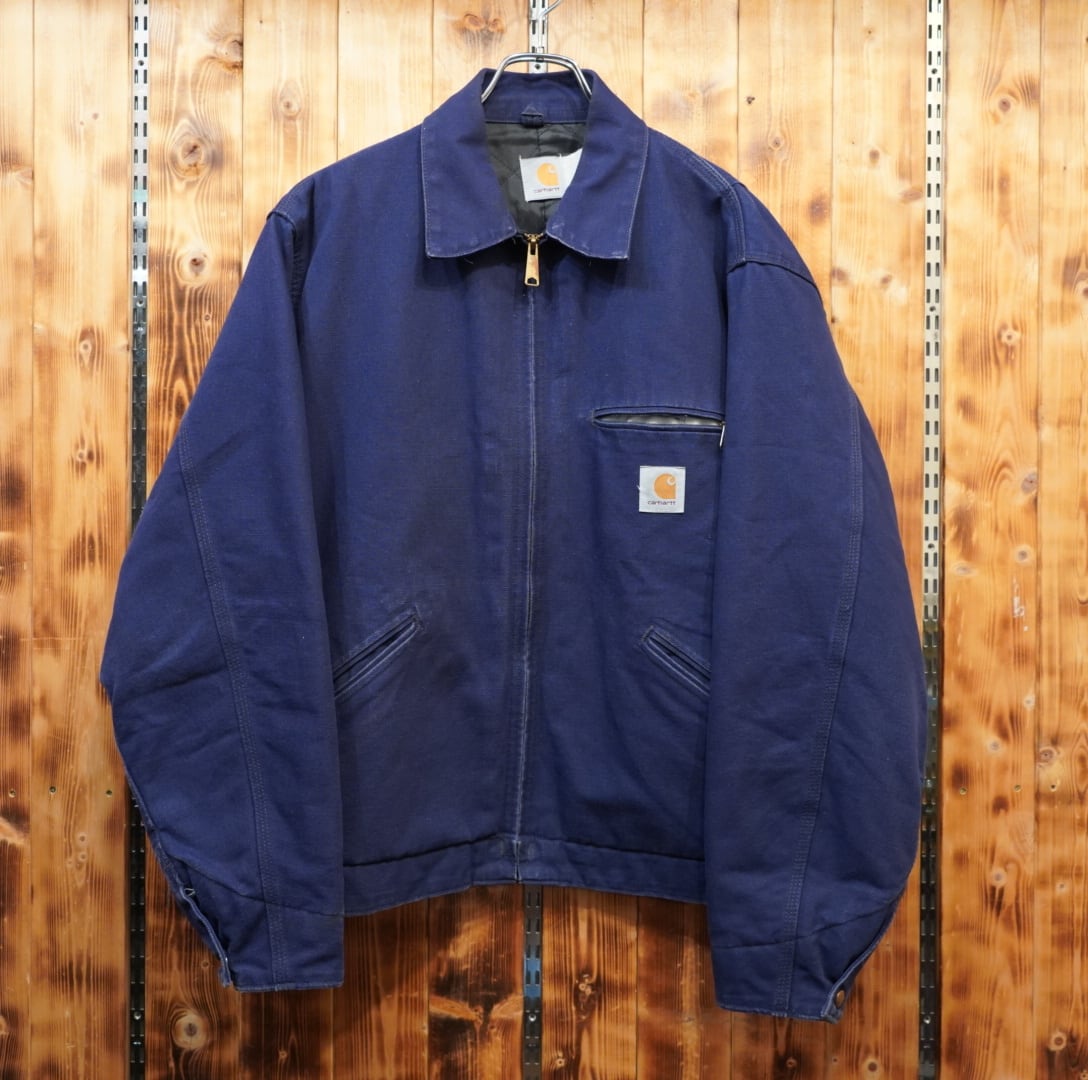 90s carhartt デトロイトジャケット ネイビー L〜XL位/ネイビー