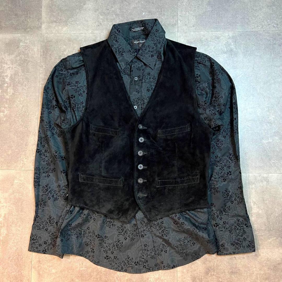 90s オールドギャップ スエードレザーベスト ブラック M 黒 OLD GAP 革