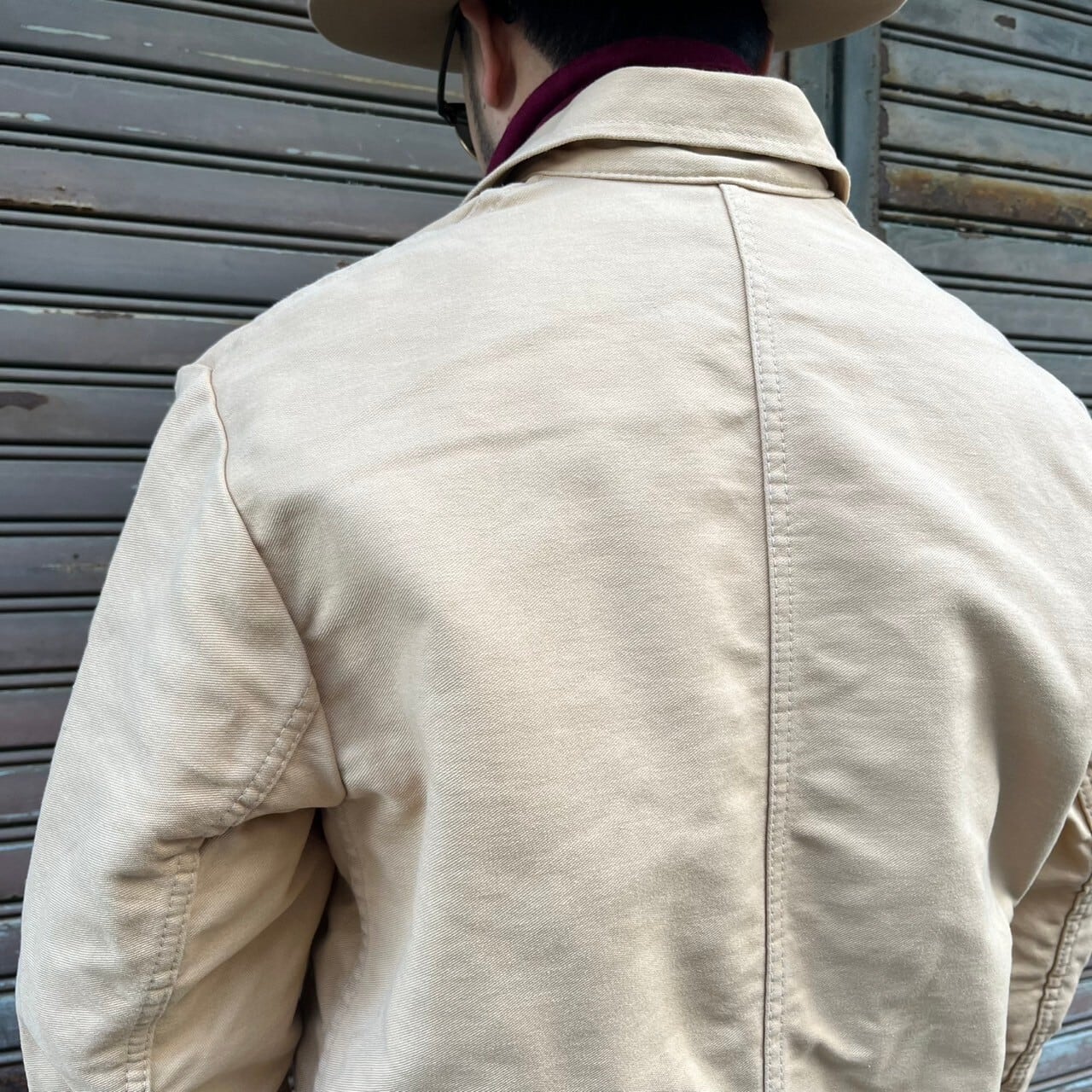 美品 70s ドイツ ヴィンテージ モールスキン ダブルブレスト