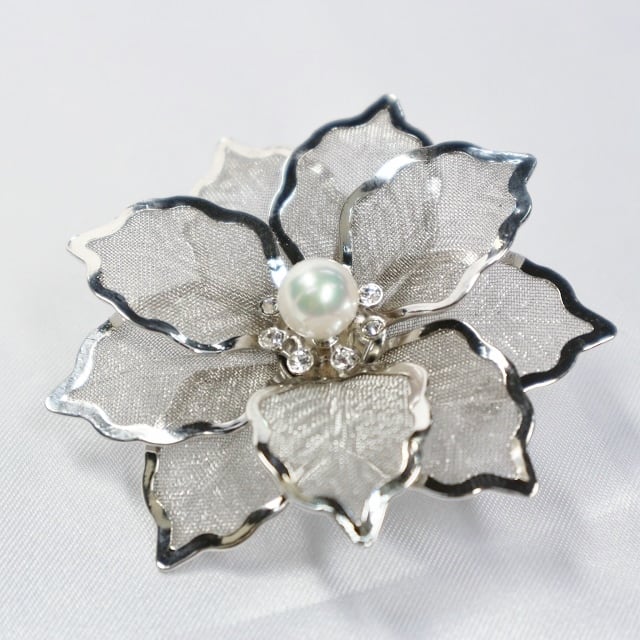 再販】アコヤ真珠ブローチ①（7.5mm珠） | 『大山真珠店』オンライン