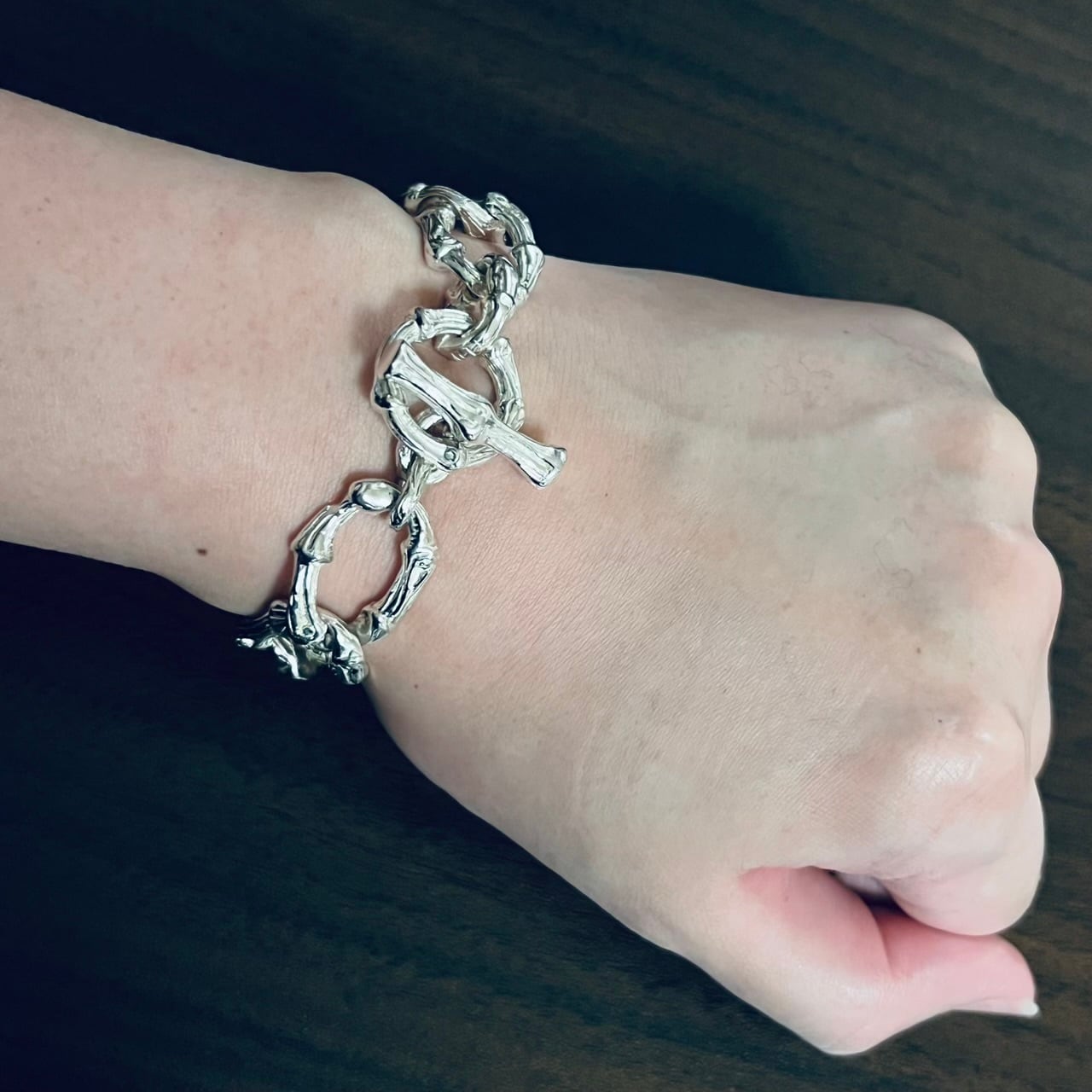 VINTAGE TIFFANY & CO. Bamboo Toggle Bracelet Sterling Silver