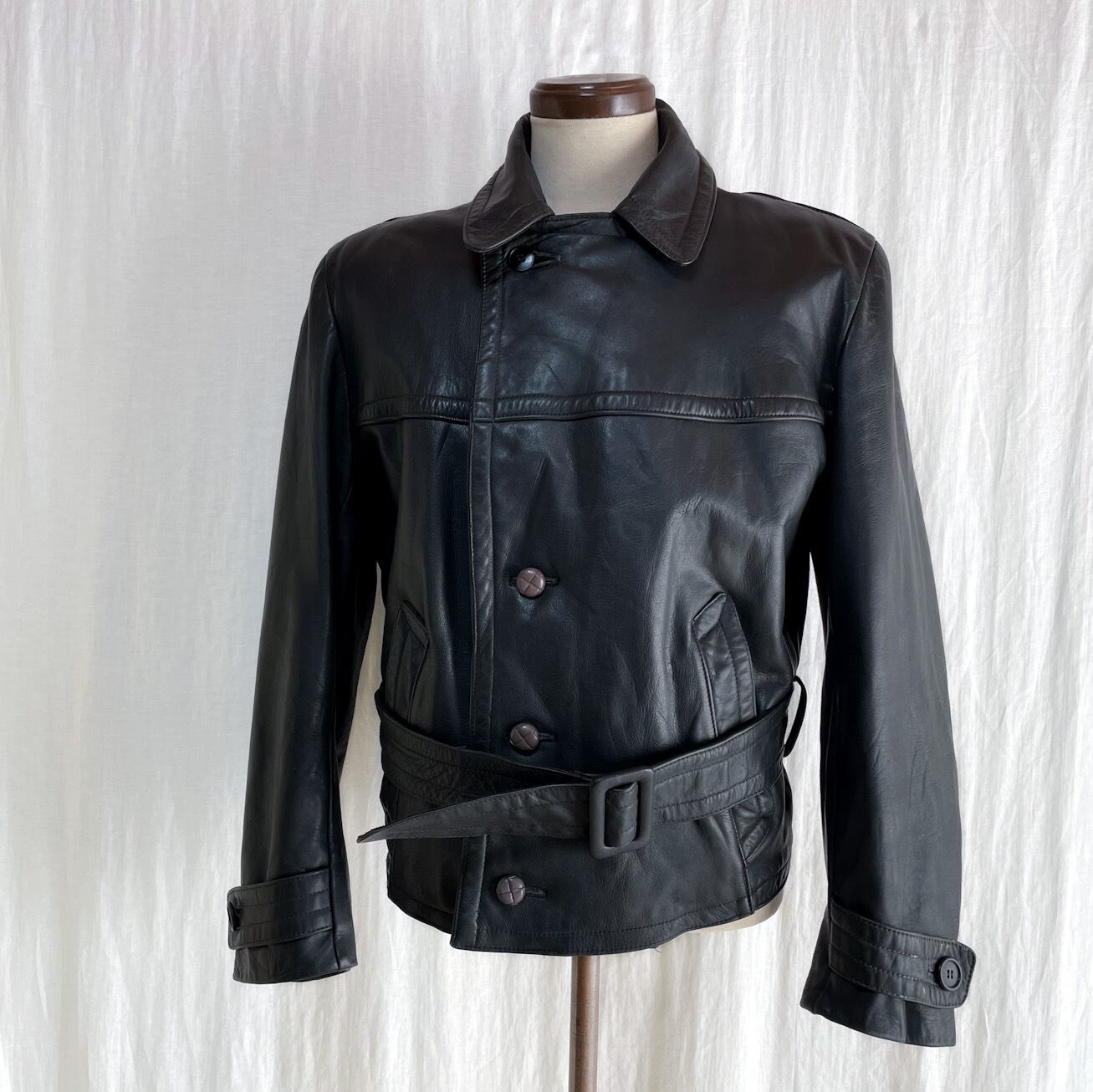 50s 60s ユーロ ヴィンテージ レザー モーターサイクルジャケット