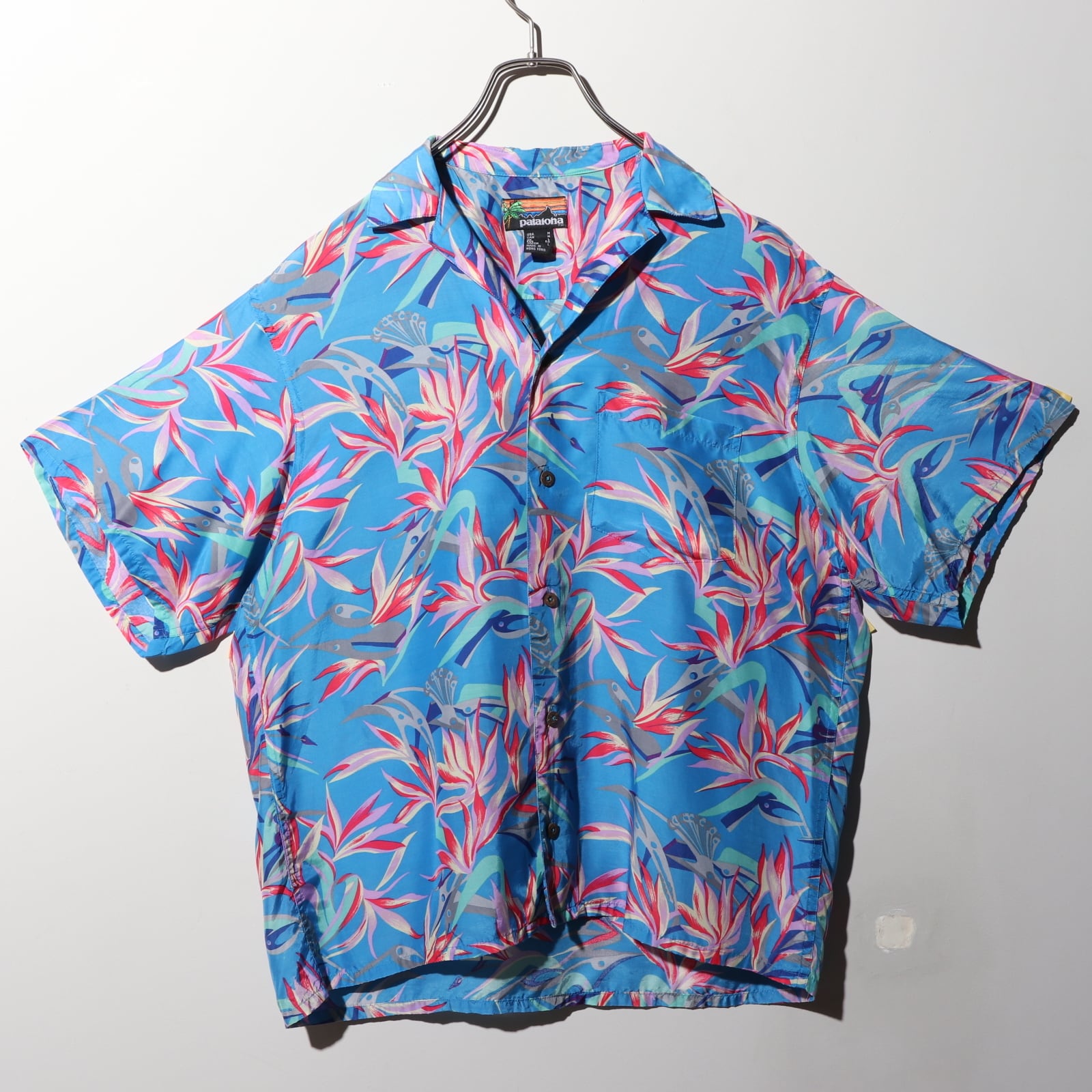 美品 M 87年 極楽鳥花 patagonia パタロハ パタゴニア アロハシャツ