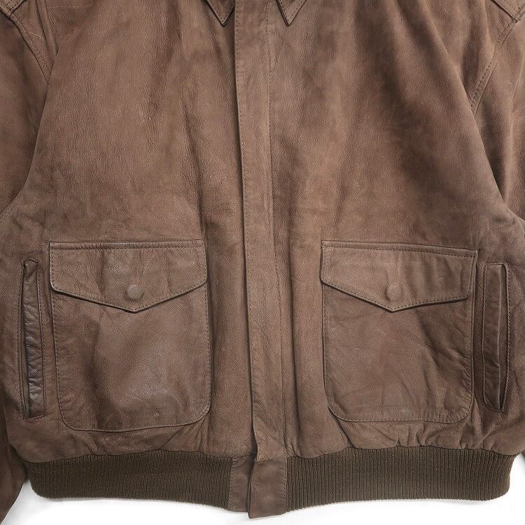 古着 Cayenne レザージャケット ブルゾン ブラウン 表記：XL gd401900n