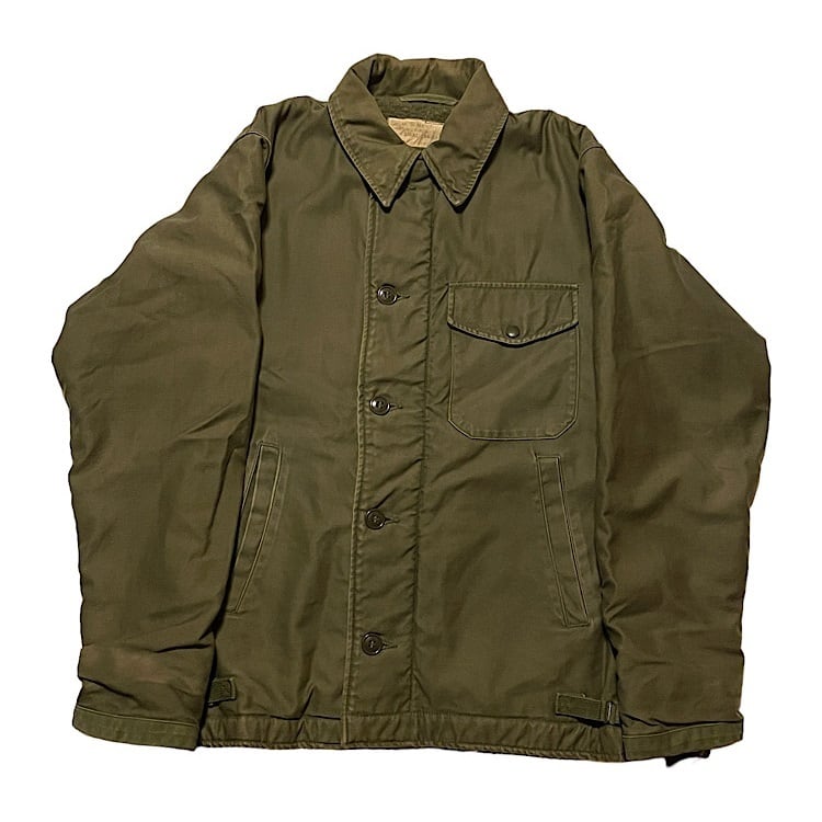 美品 60s US NAVY A-2 DECK JACKET 最初期型 三角フラップ 1962年(希少