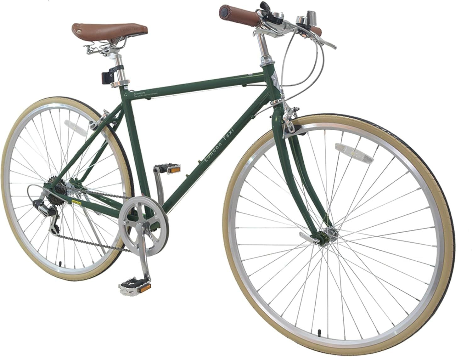 クロスバイク 700C 27インチ相当 スチール シマノ製 6段変速 スタンド