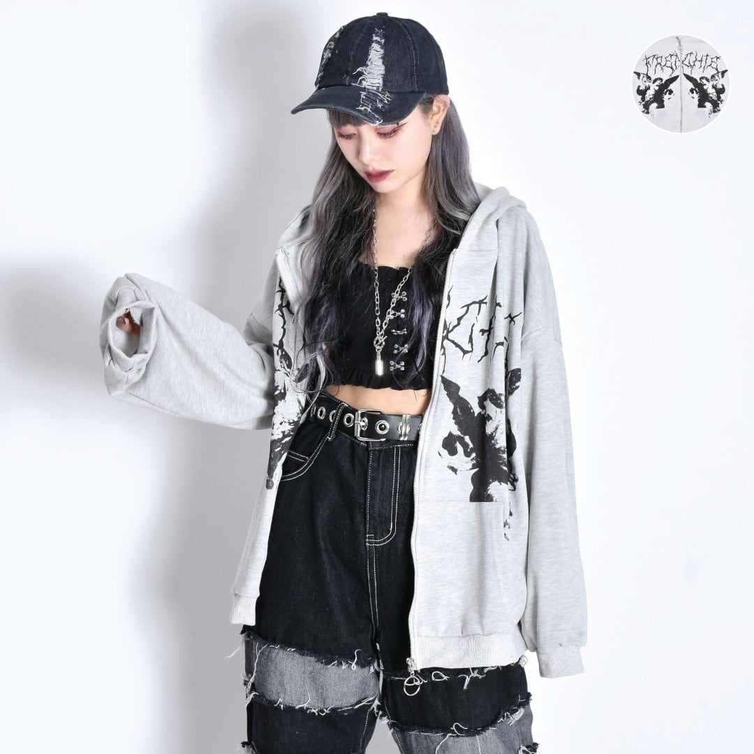 2/4 完売→再入荷！】ANGEL ZIPパーカー | VOLCAN&APHRODITE