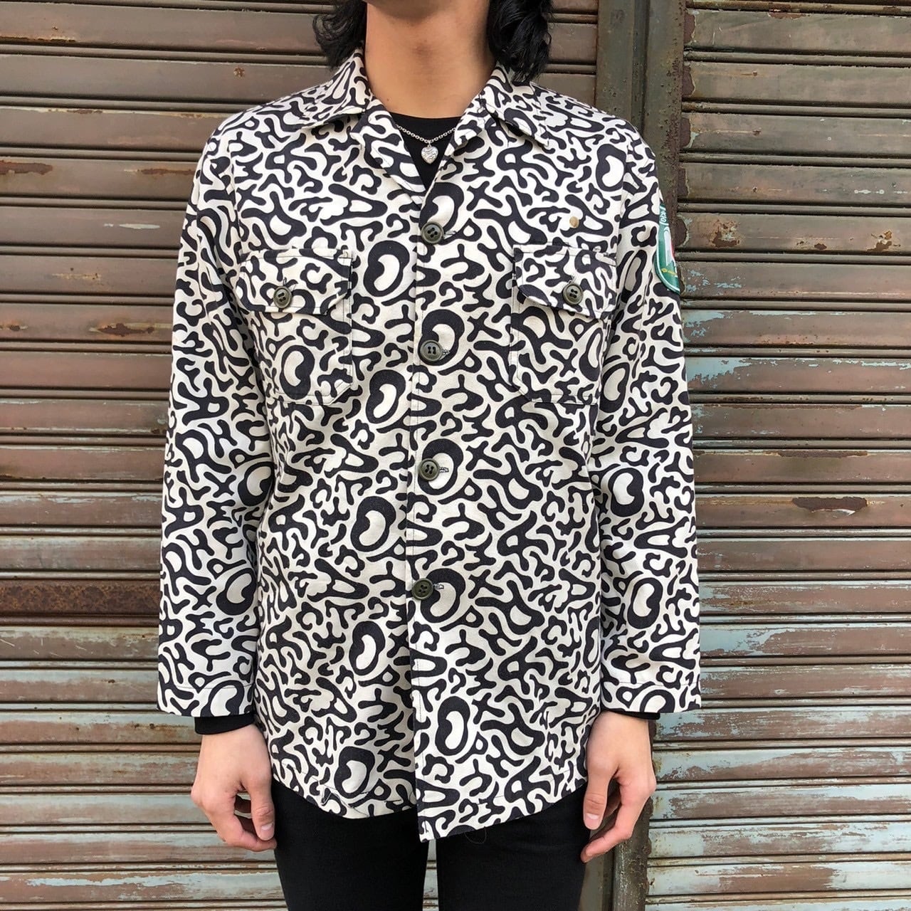 貴重 70s Korean Army 韓国軍実物 バクテリアカモ HBT ユーティリティ