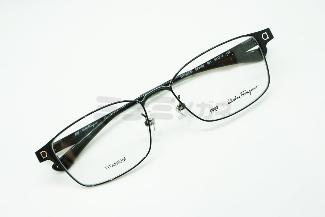 999.9×Ferragamo メガネ SF9005 001 コラボモデル アジアンフィット