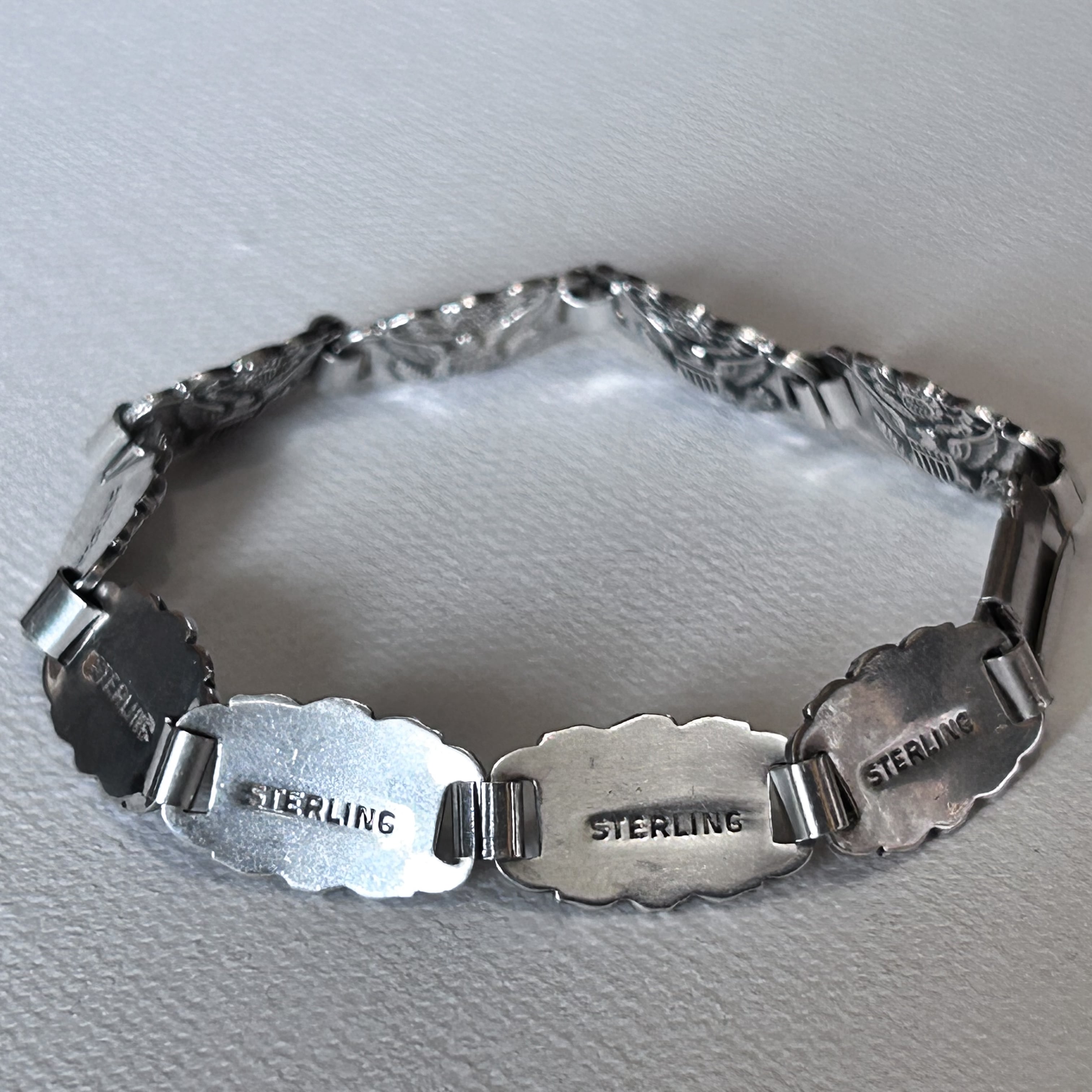 希少】40s US ARMY forget me not Sweet Heart jewelry ブレスレット